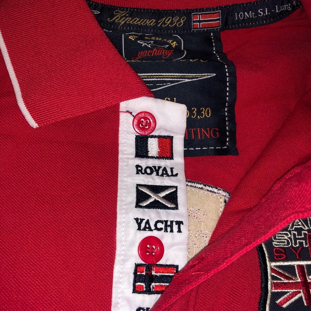 Paul & Shark Vintage Yachting Mens Red Polo Size M - Picture 4 of 8
